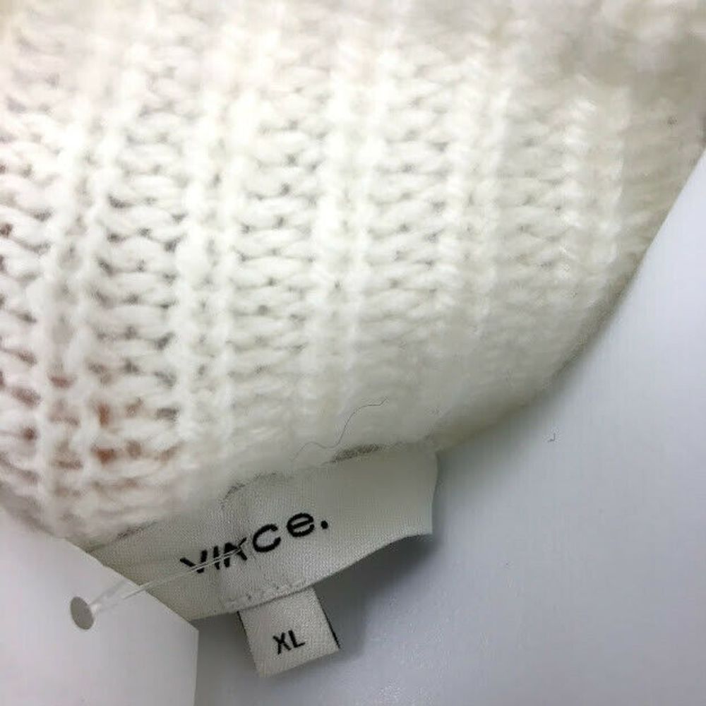 Vince Sweater Mix Stitch Funnel Neck Long Slv Wool - Picture 12 of 12